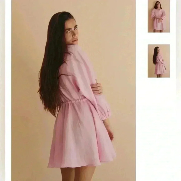 New CUCA 100% Linen Pink Mar Dress M - Picture 2 of 9